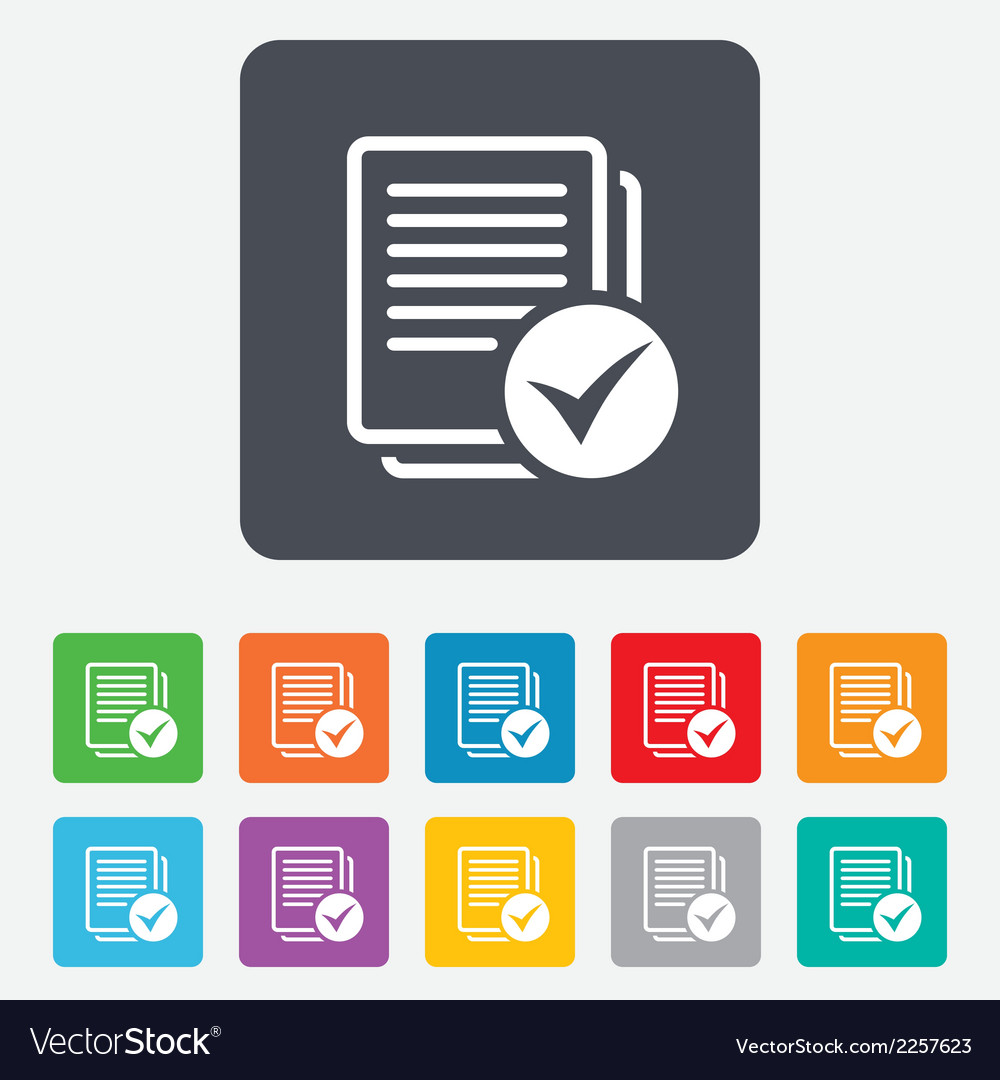 File Check Icon - Rounded Square
