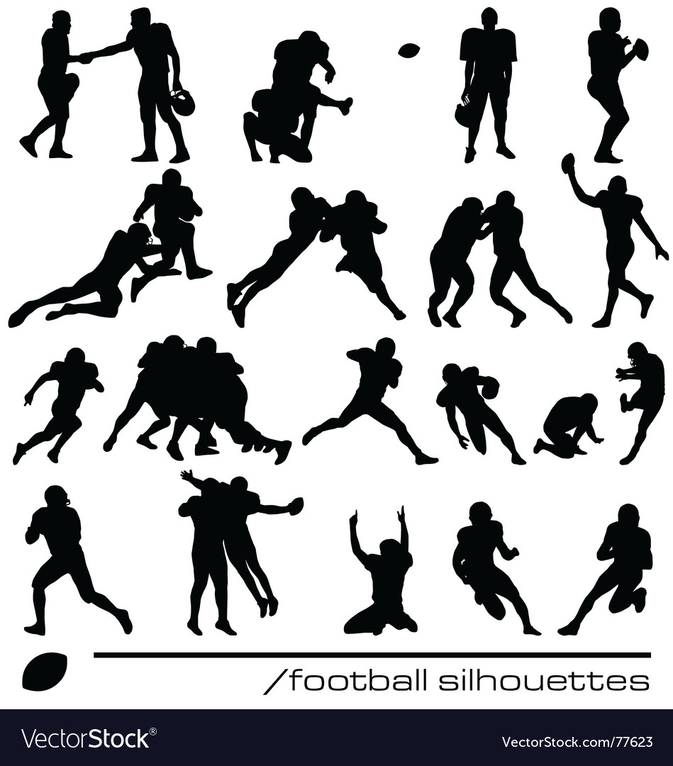 Football Player Silhouettes