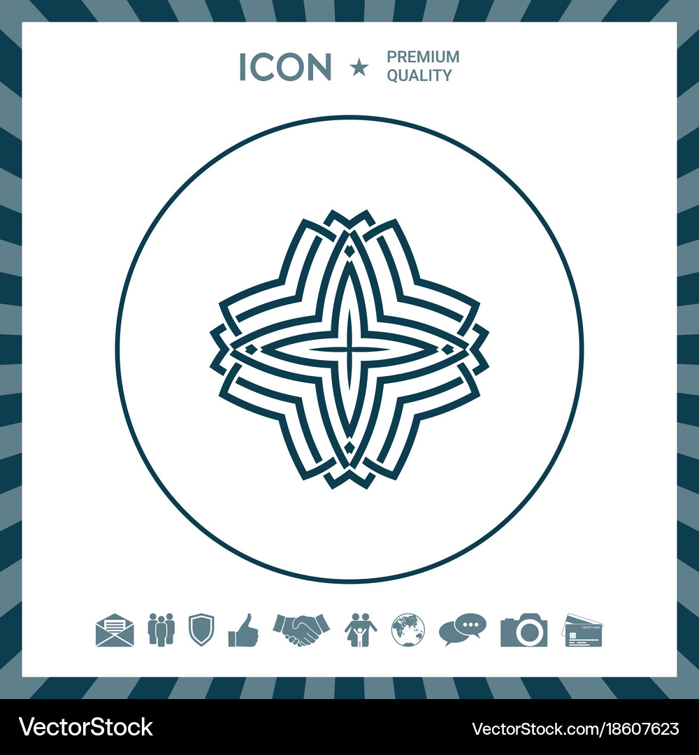 Geometric arabic pattern logo for your design Vector Image