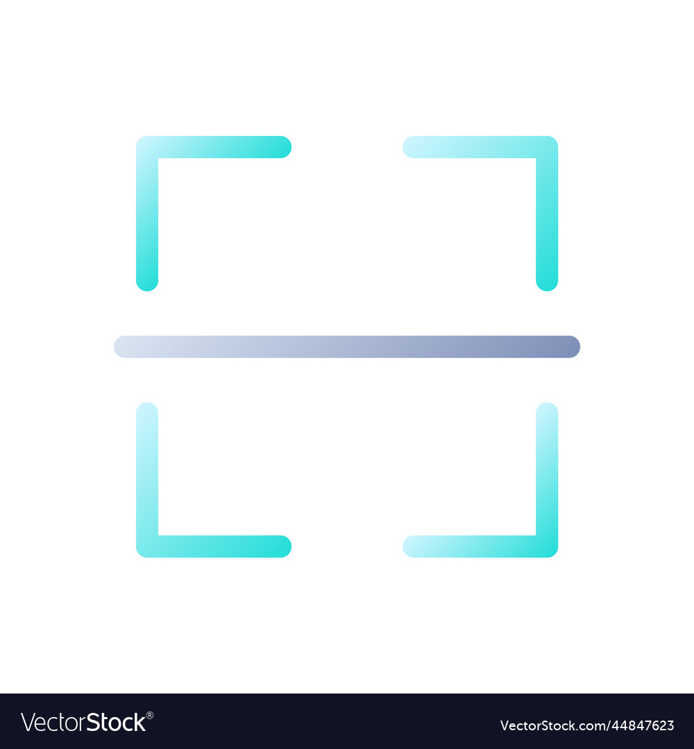 Image translation flat gradient two-color ui icon vector image Image translation flat gradient two-color ui icon