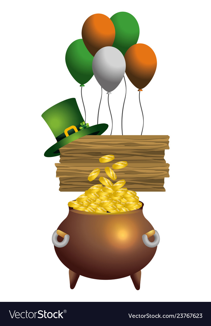 Leprechaun hat pot globes sign