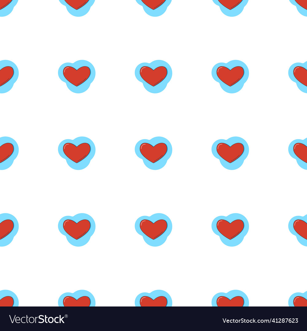 Line art seamless pattern in the form of a red Vector Image Line art seamless pattern in the form of a red