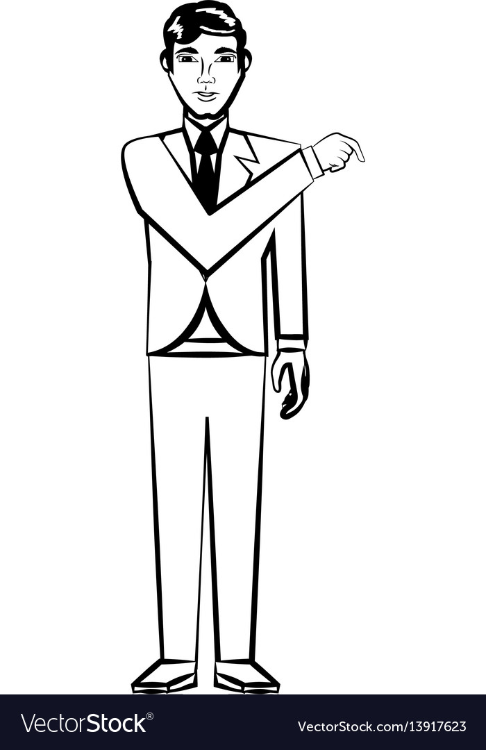 Man character posture line