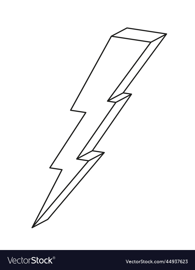 Minimal lightning icon vector image Minimal lightning icon