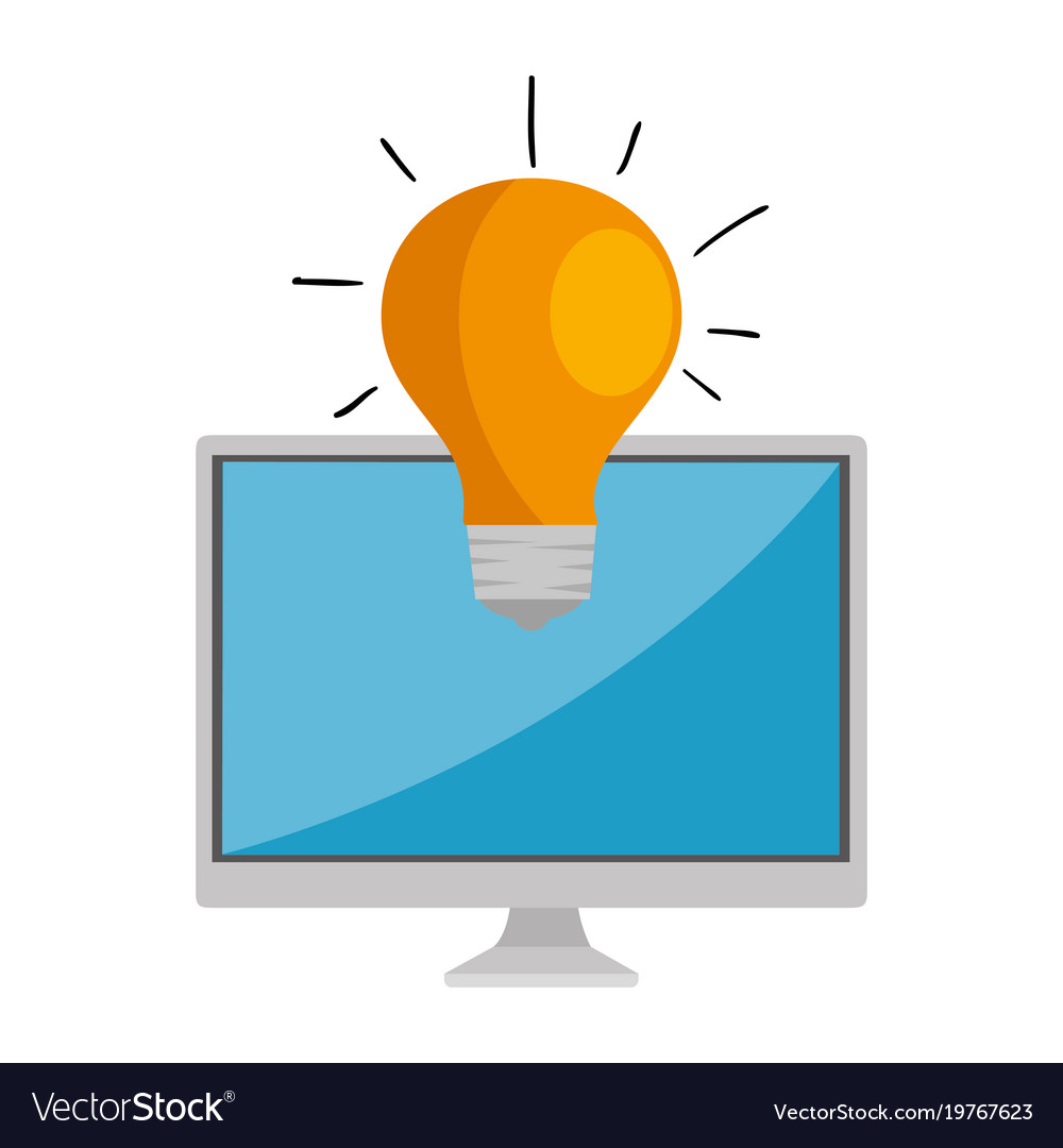 Monitor computer with bulb