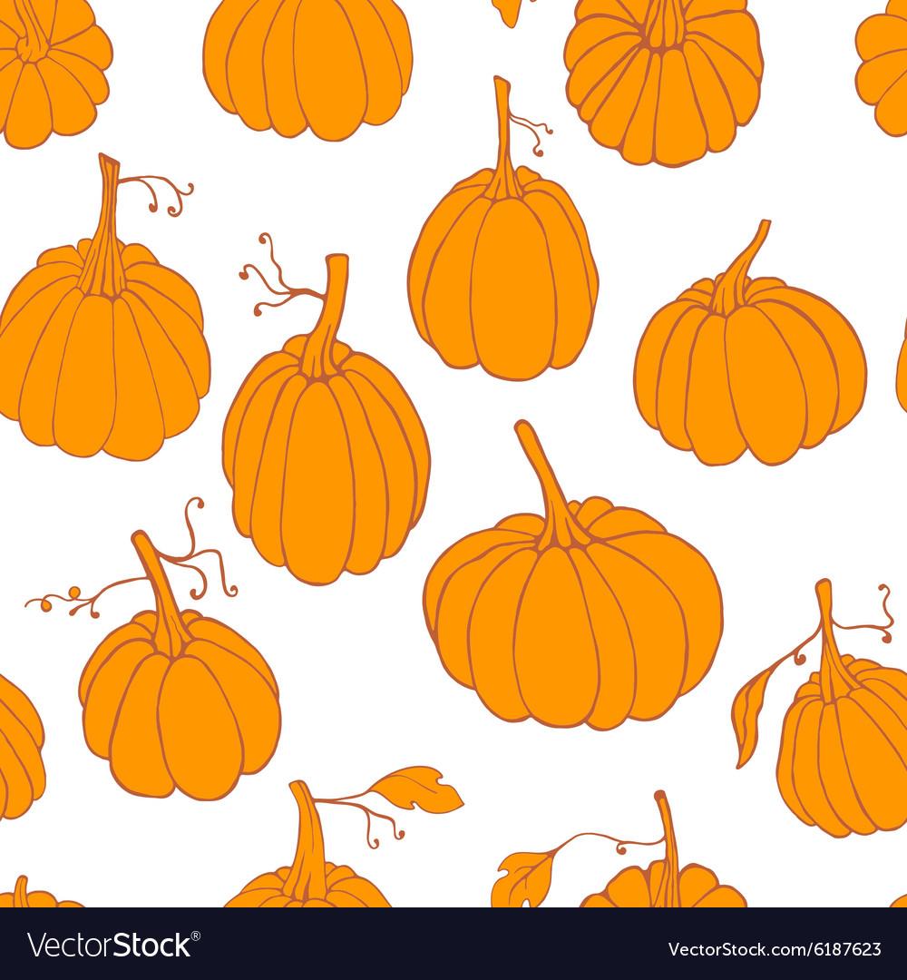 Pumpkin pattern Royalty Free Vector Image - VectorStock