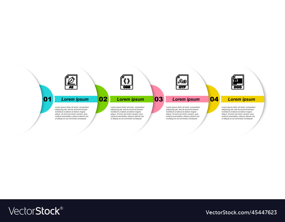 Zeilen ai Dateidokument css otf und doc vector image Zeilen ai Dateidokument css otf und doc