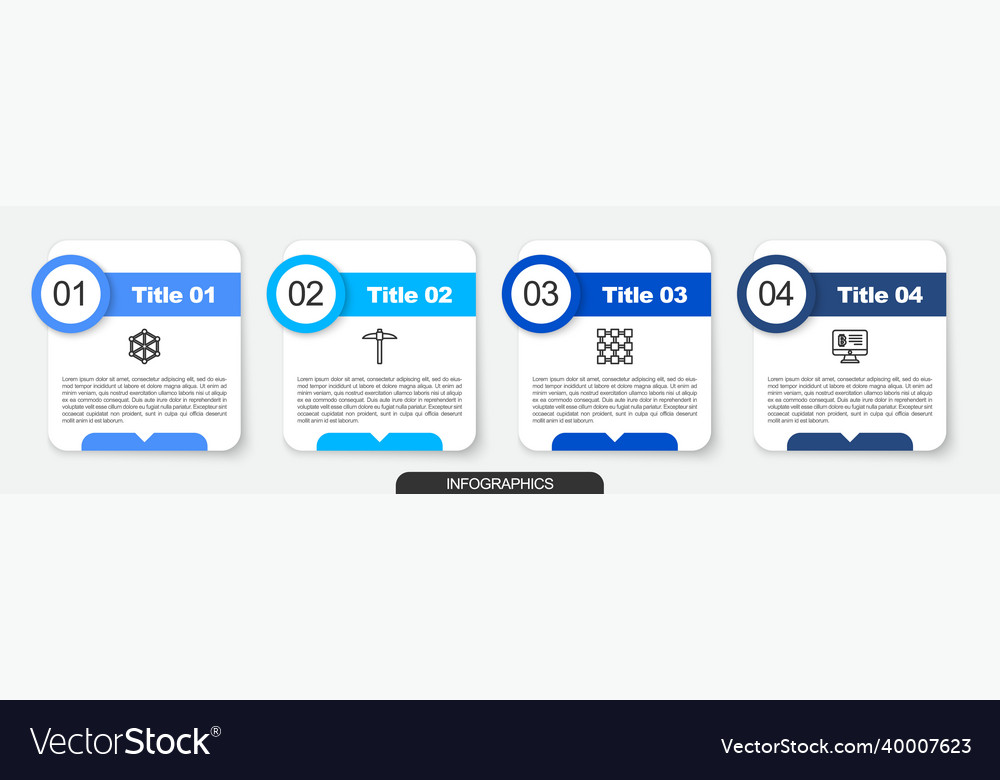 Set line blockchain technology pickaxe vector image Set line blockchain technology pickaxe