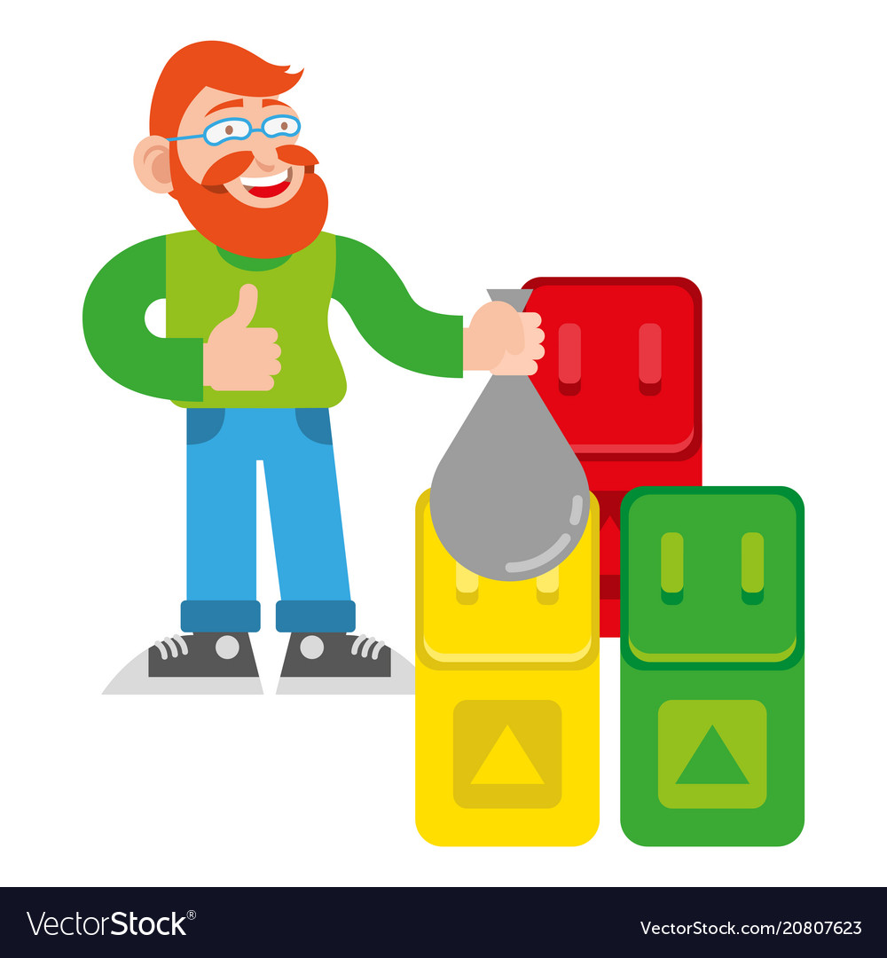 Sorted trash vector image Sorted trash