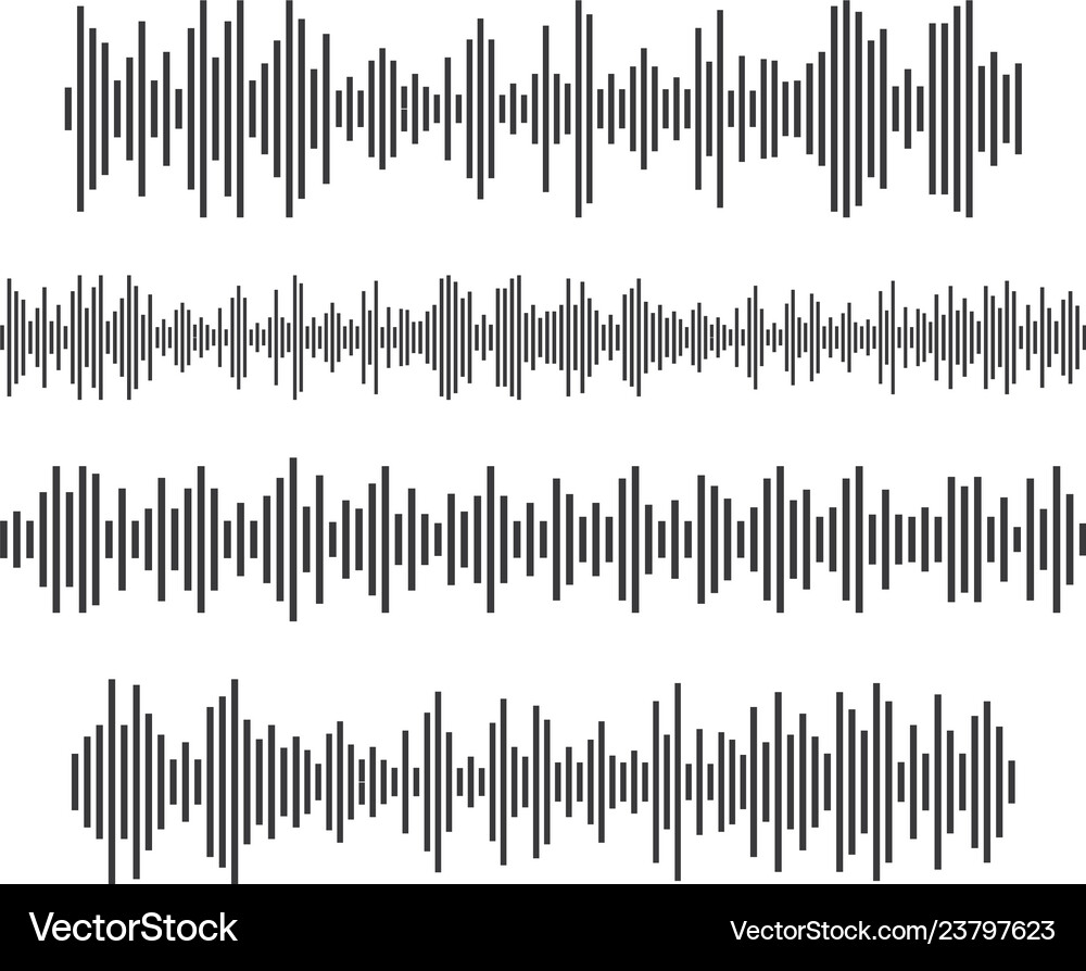 Sound waves Royalty Free Vector Image - VectorStock