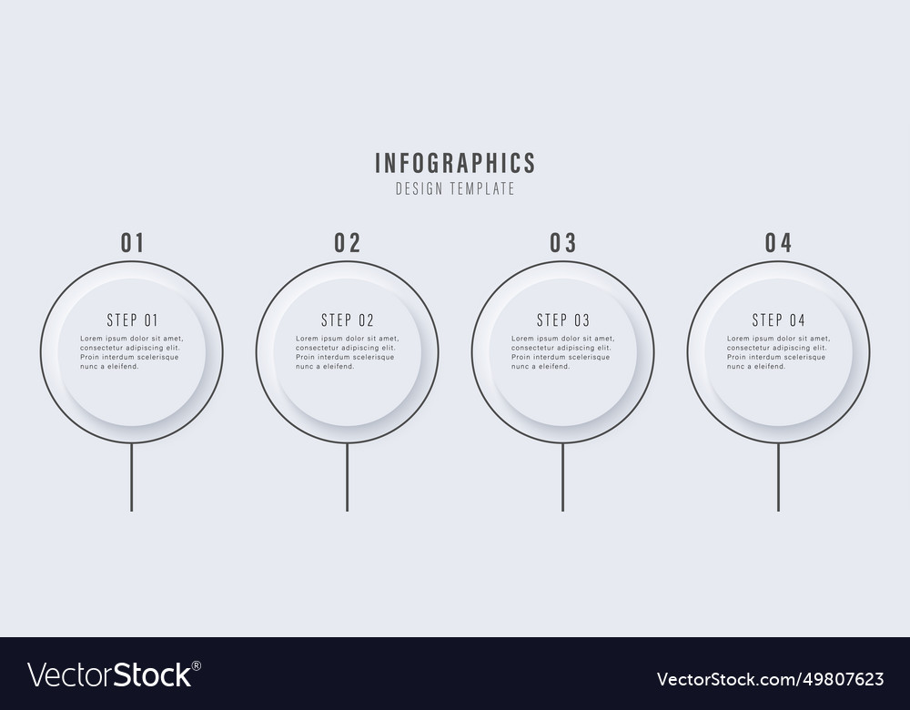 Step-by-step instruction template Royalty Free Vector Image