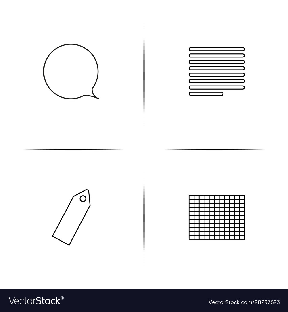 Web und Text einfache lineare Icon setsimple Umriss