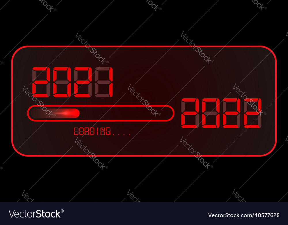 2022 happy new year digital clock 2021 loading