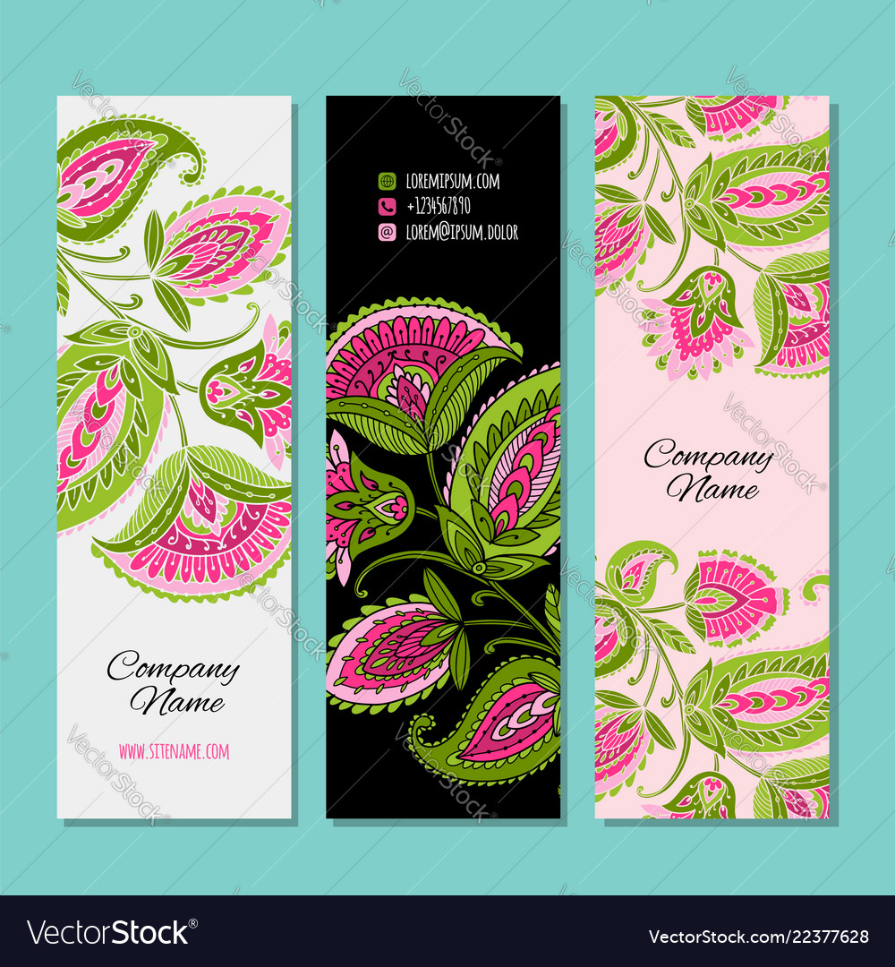 Visitenkarten Design Blumen Hintergrund vector image Visitenkarten Design Blumen Hintergrund