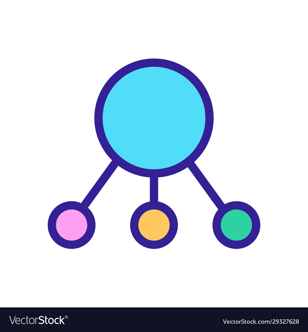 Chart structure icon isolated contour vector image Chart structure icon isolated contour