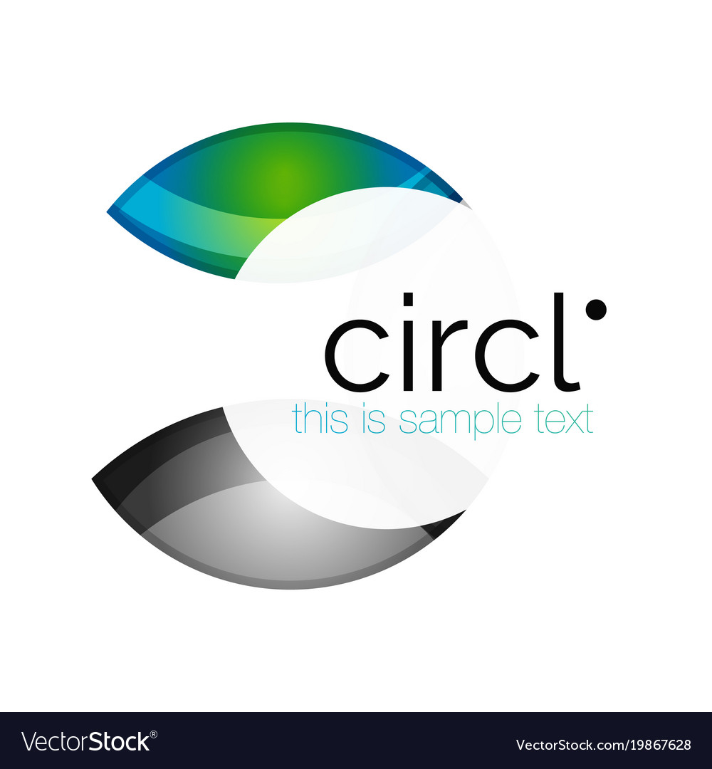 Clean professional colorful circle business icon