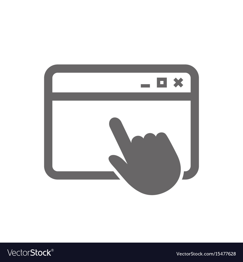 Click page icon browser window sign