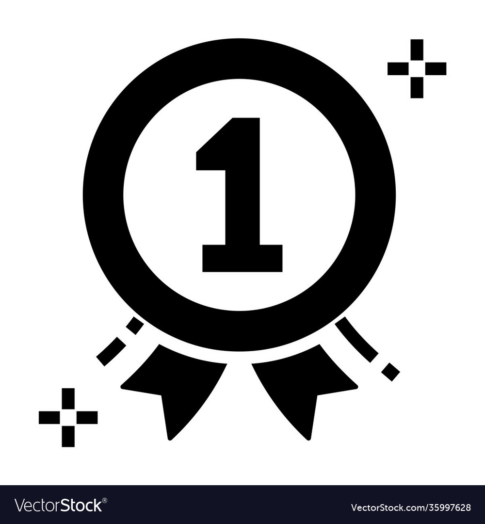 First position badge Royalty Free Vector Image