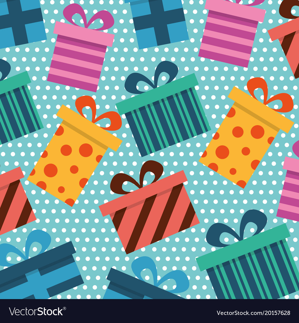 Gift Boxes with Ribbon Pattern