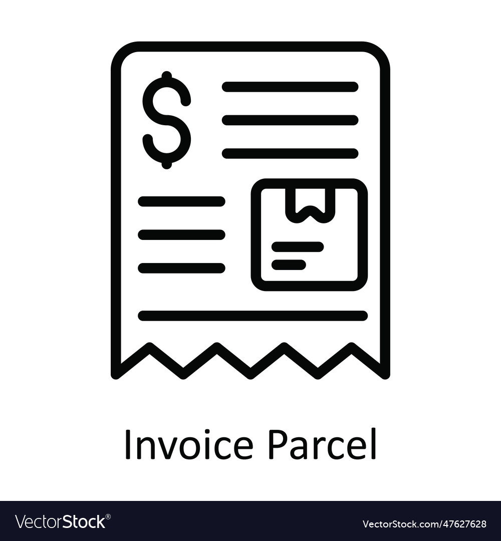 Invoice parcel outline icon design illus