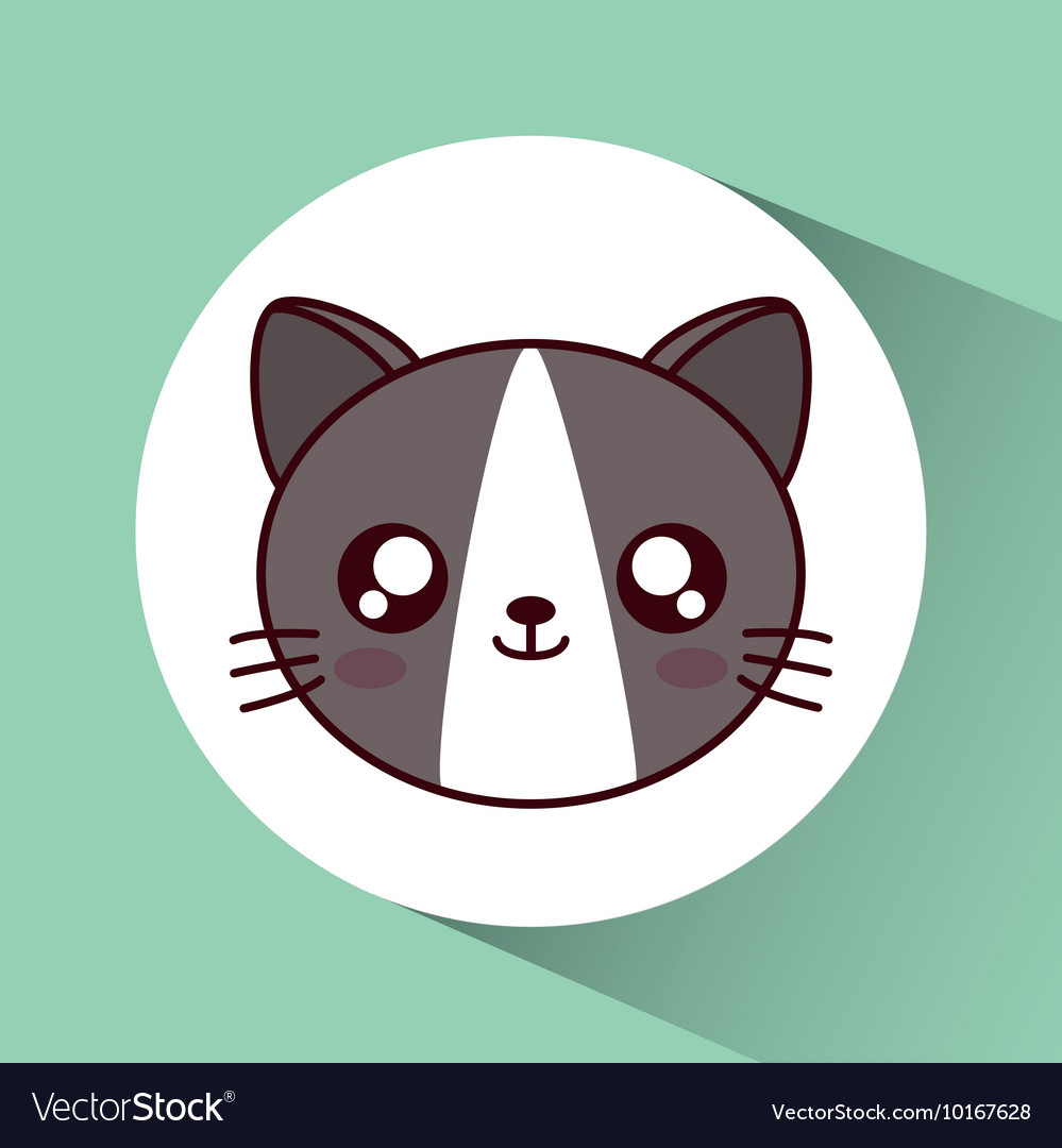 Kawaii Cat Flat Icon Vector, Cat Icons Graphic by T-Shirt Pond