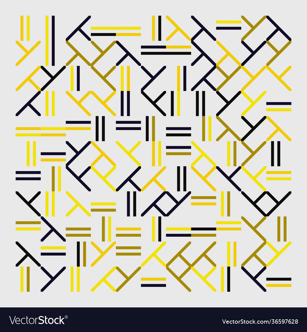 Linear abstract pattern design vector image Linear abstract pattern design
