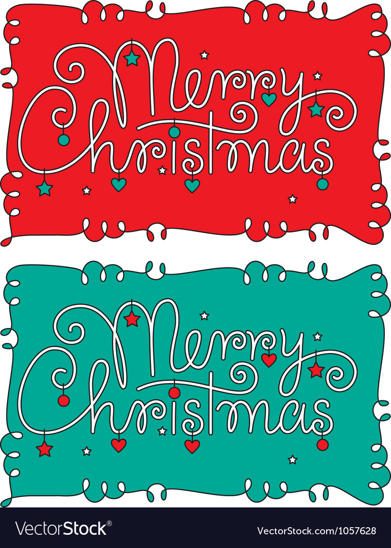 Merry christmas hand lettering