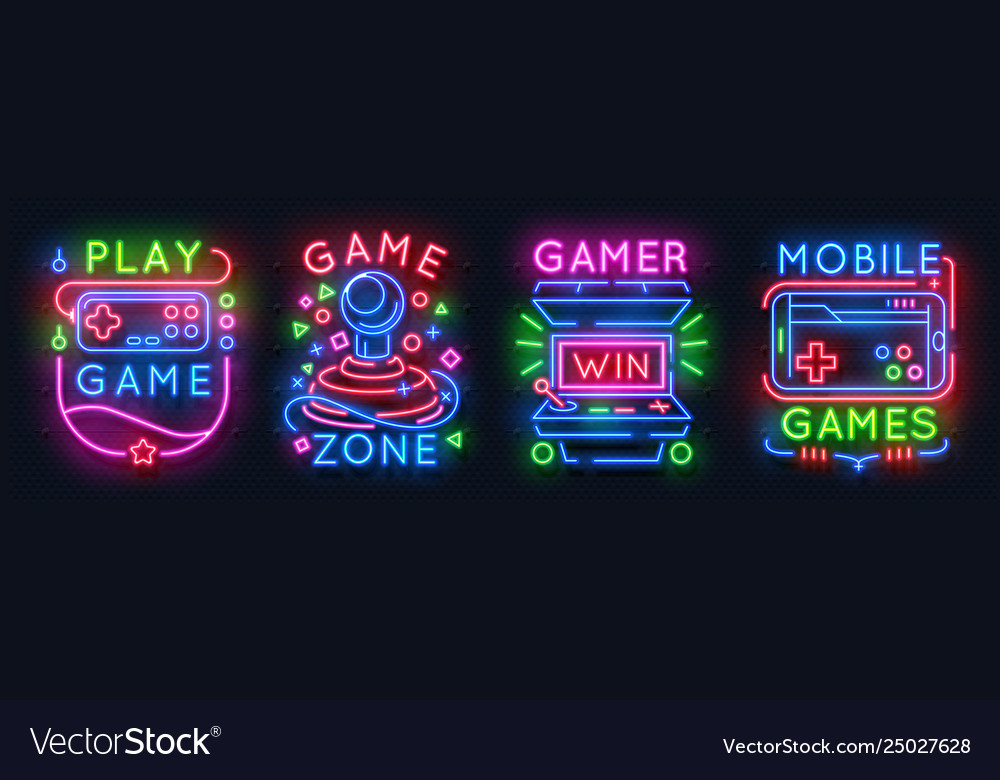 Customize and get this Abstract Neon Gaming Zone  Banner