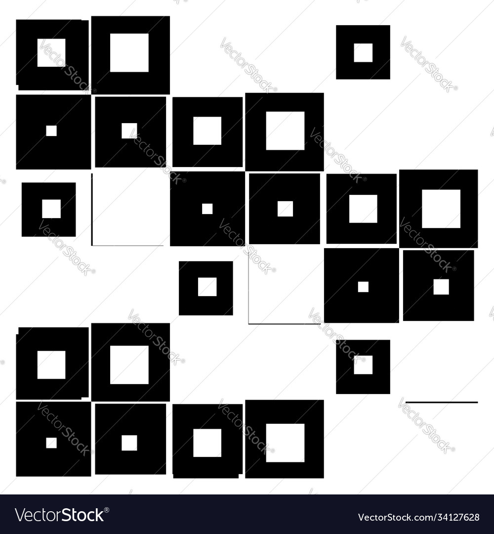 Random chaotic squares geometric pattern vector image Random chaotic squares geometric pattern