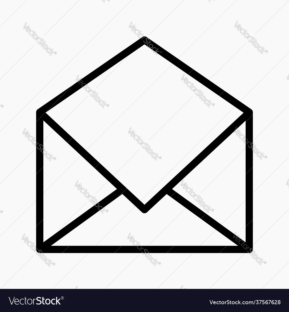 Read message icon on blank background vector image Read message icon on blank background
