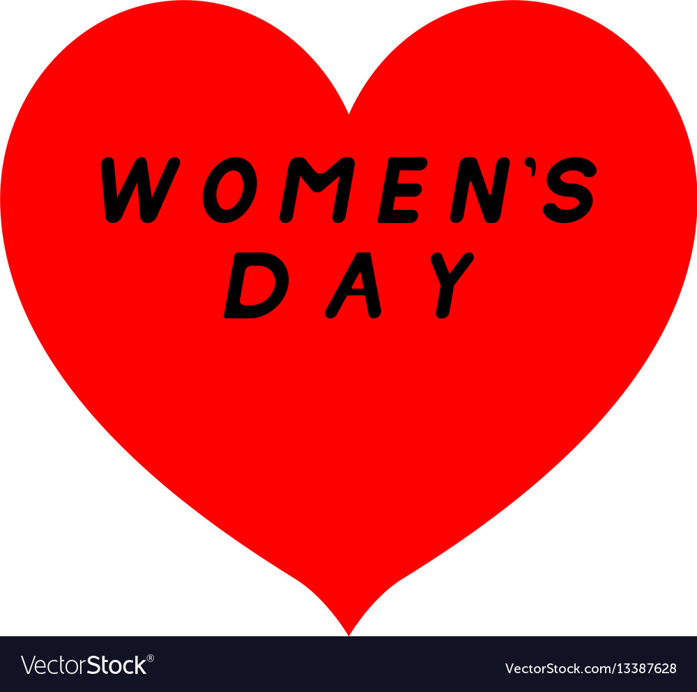 Red heart with sharp tip for womens day Vector Image Red heart with sharp tip for womens day