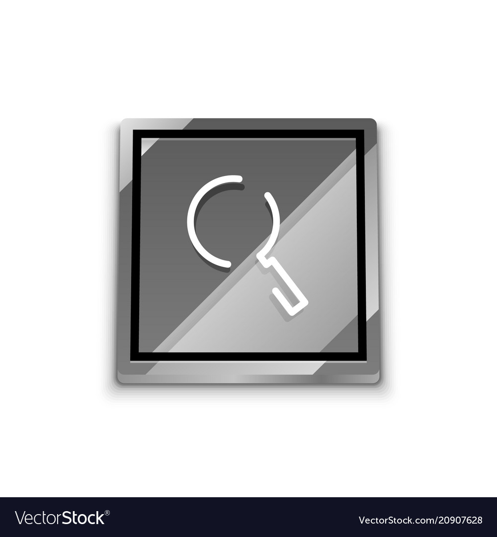 Search magnifier web button magnify icon modern vector image Search magnifier web button magnify icon modern