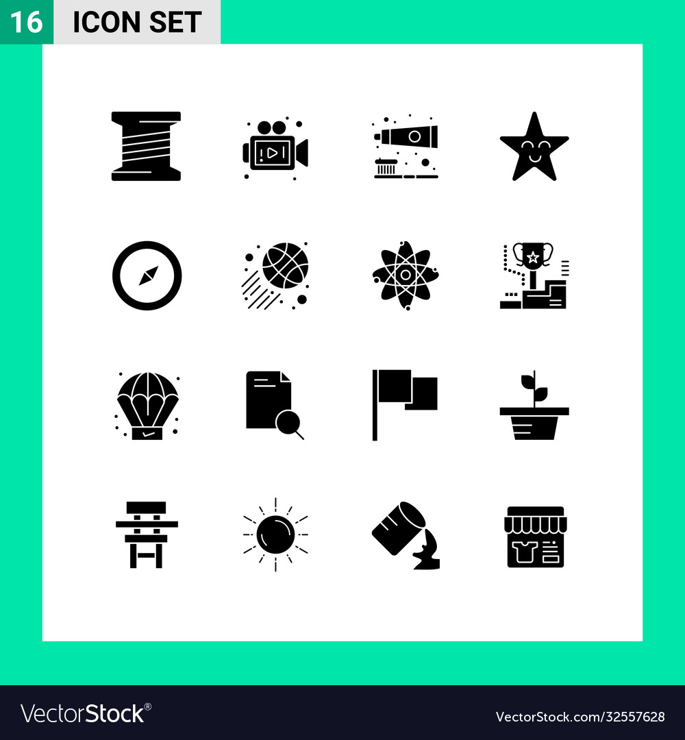 Stock icon pack 16 line signs and symbols