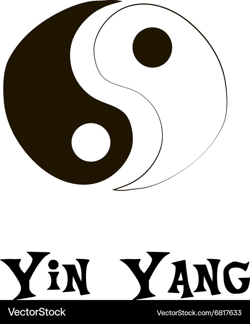 Buddhist symbol yin yang chinese symbol Royalty Free Vector