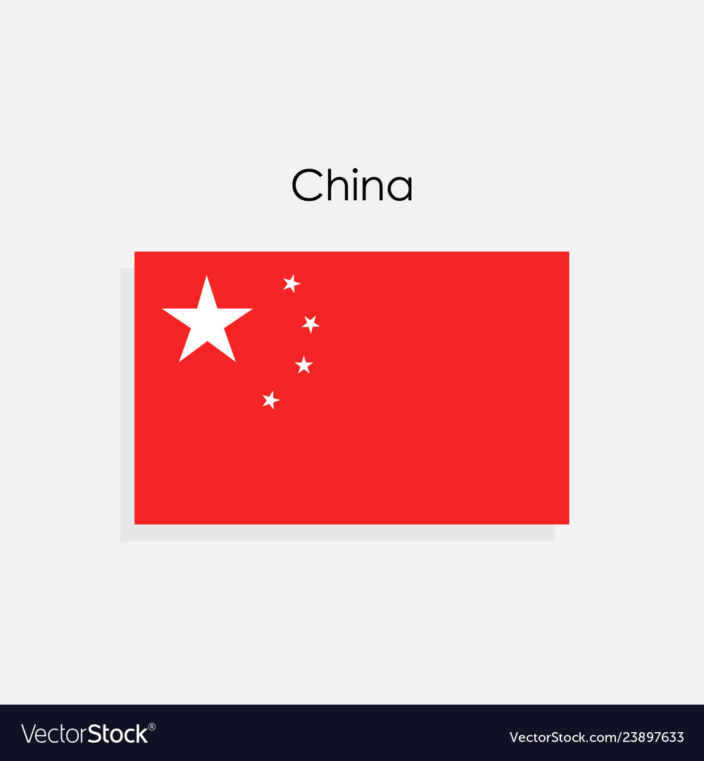 China flag Royalty Free Vector Image - VectorStock