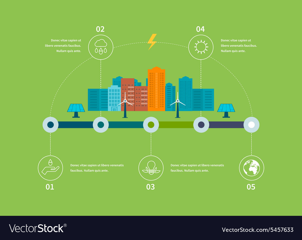 Ecology infographic elements flat