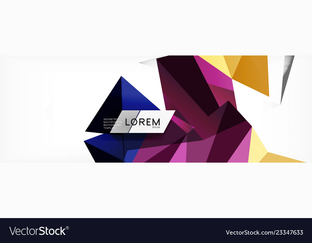Mosaic triangular low poly style abstract Vector Image Mosaic triangular low poly style abstract