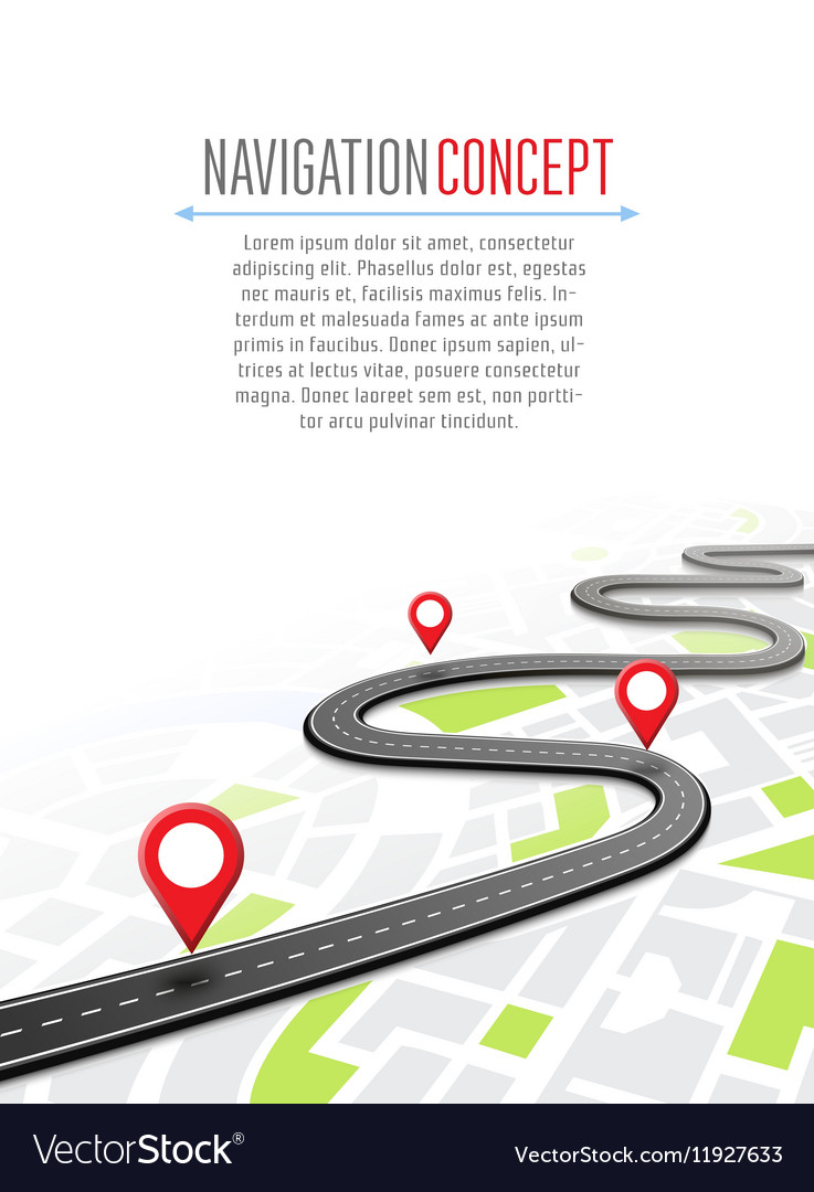 Navigationskonzept mit Pinpointer