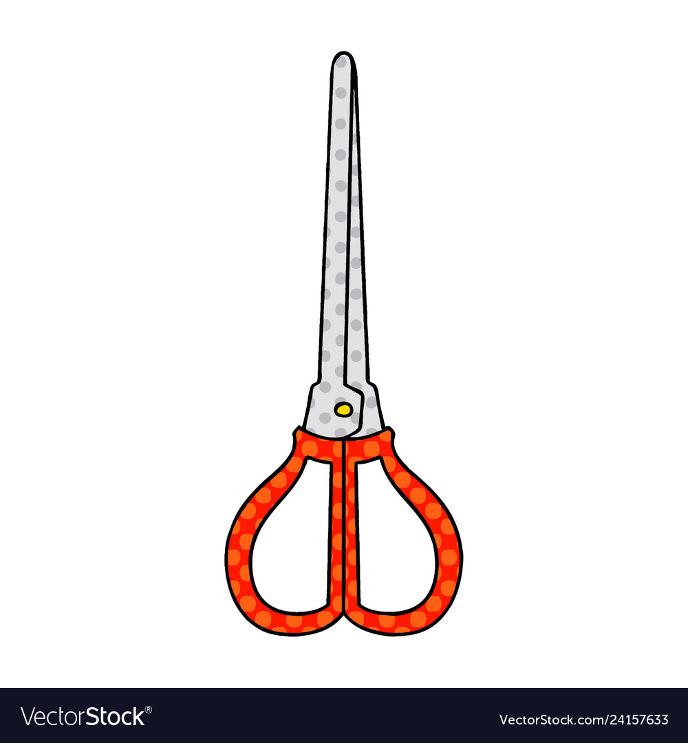 Quirky comic book style cartoon scissors Vector Image