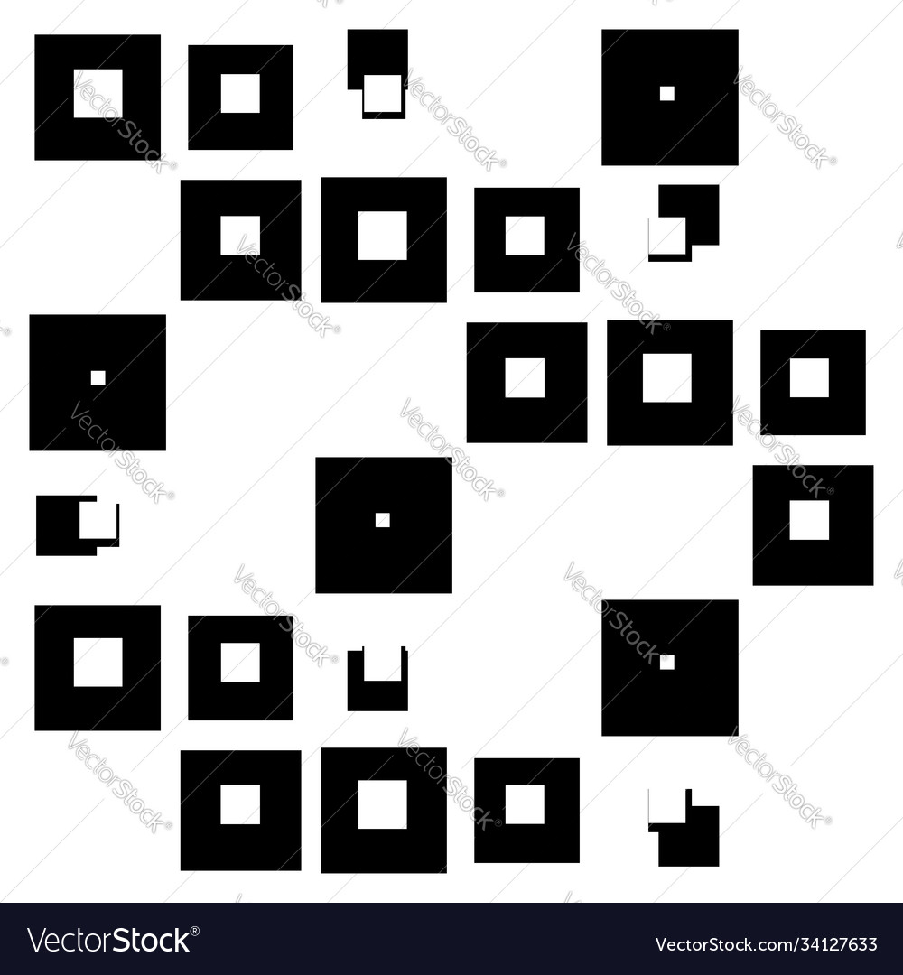 Random chaotic squares geometric pattern vector image Random chaotic squares geometric pattern