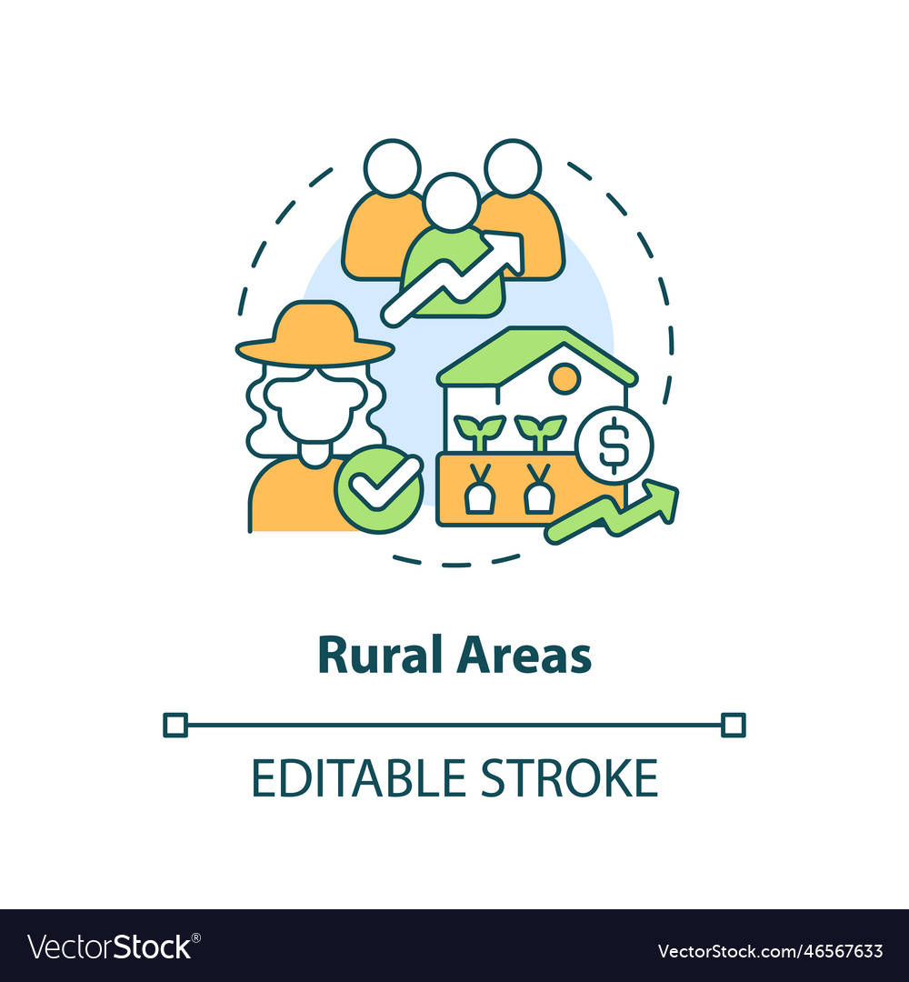 Rural areas concept icon Royalty Free Vector Image