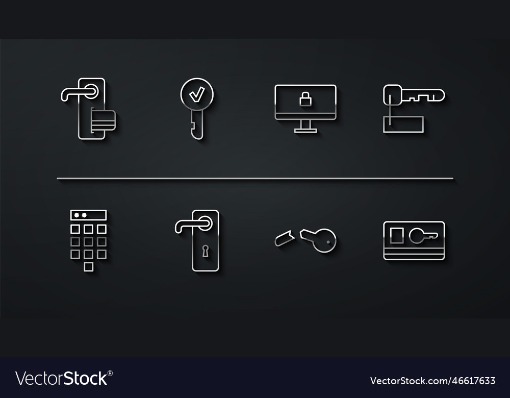 Set line digital door lock password protection