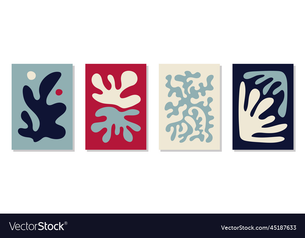 Set von 4 matisse inspiriert hygge Farben Wandkunst