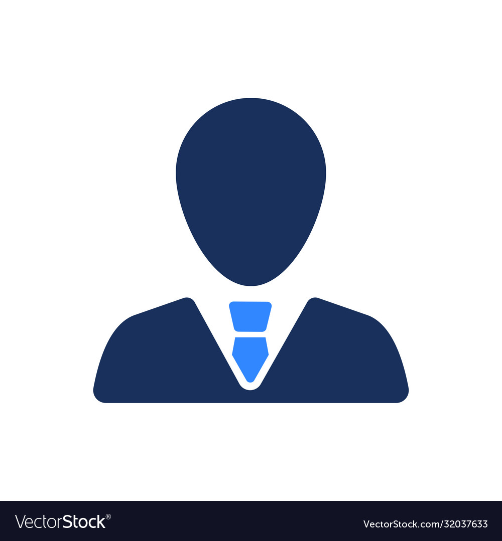 Simple businessman icon Royalty Free Vector Image