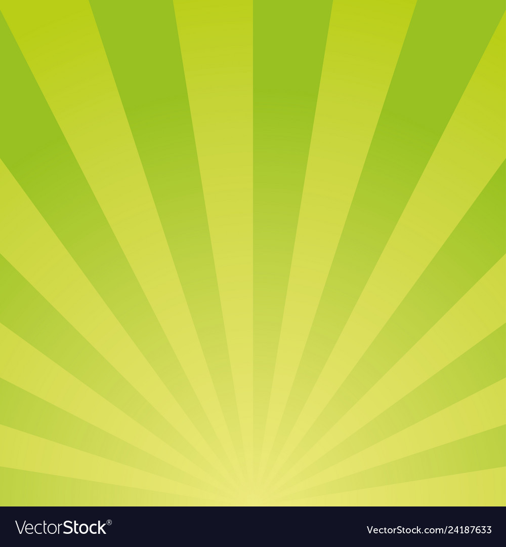 Sunburst pattern with green color palette vector image Sunburst pattern with green color palette