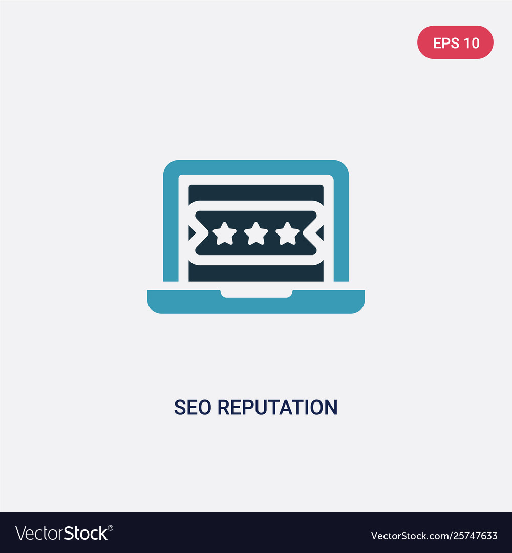 Two color seo reputation icon from programming vector image Two color seo reputation icon from programming