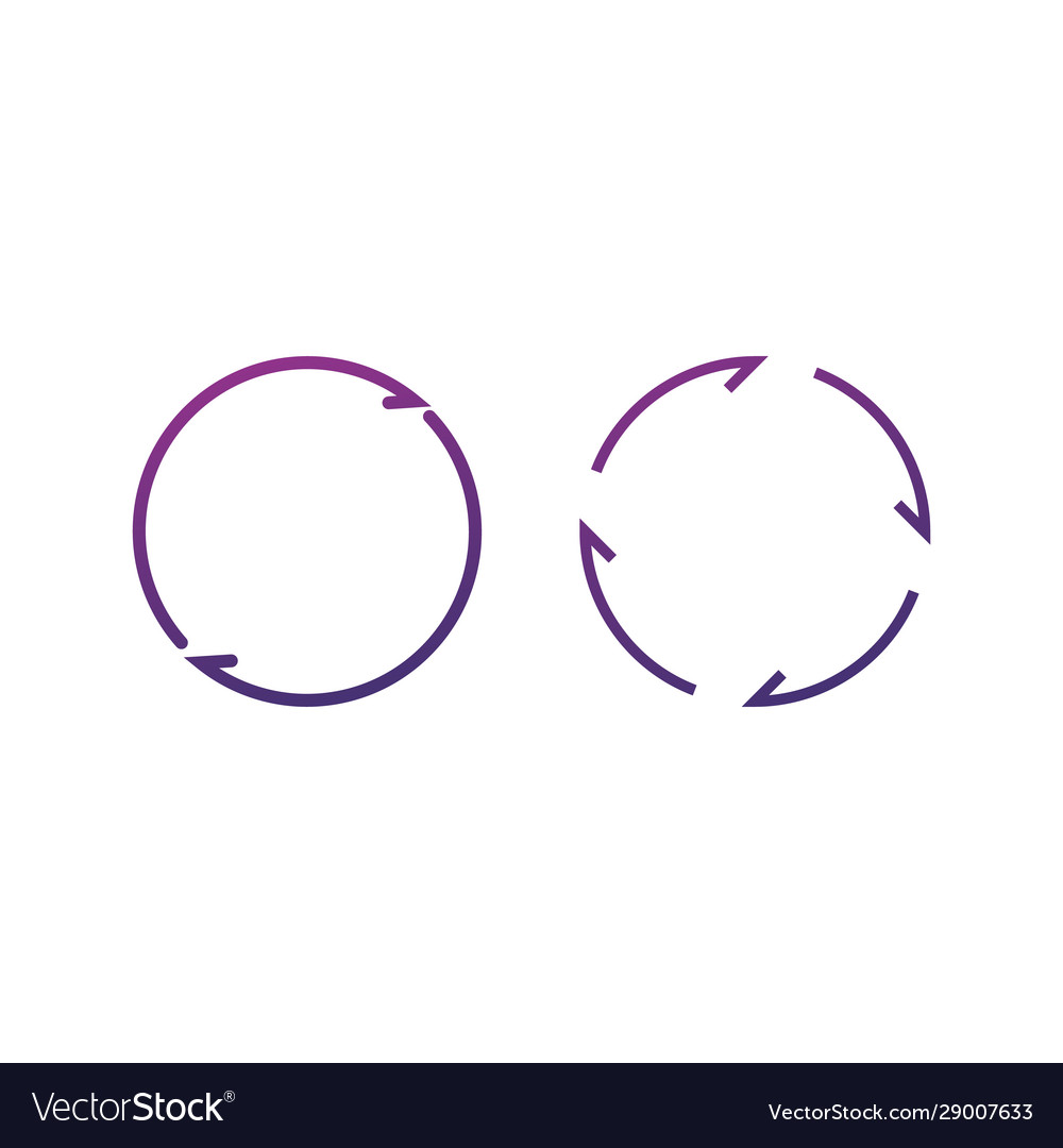 Unusual arrows in circle stock isolated on white Vector Image