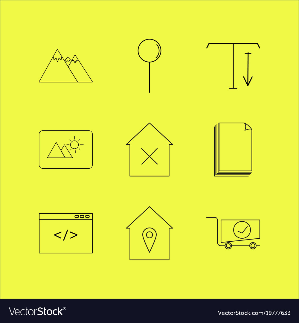 Web linear icon set simple outline icons