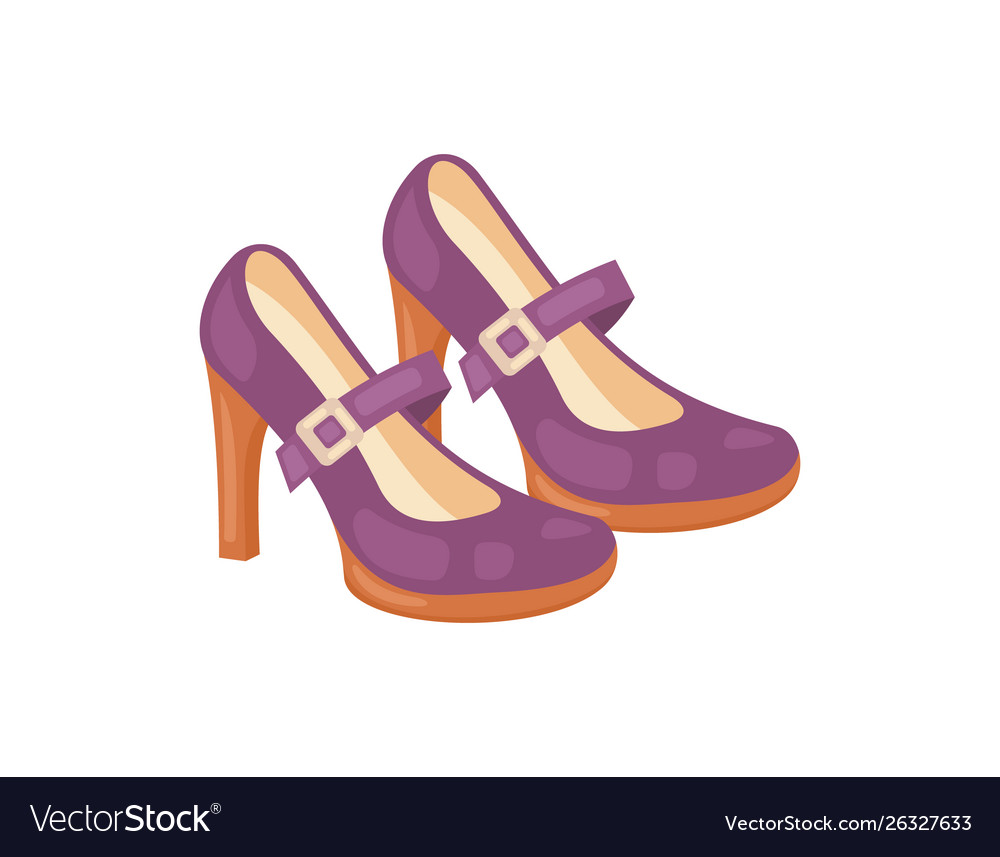 Woman shoes icon isolated on white