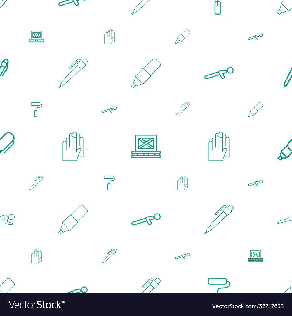Working icons pattern seamless white background